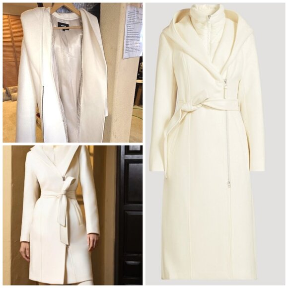 MACKAGE Cream Coat - Shia 100% Wool, 2-in-1 ( removable ) size S - NEW with Tags - Picture 1 of 16